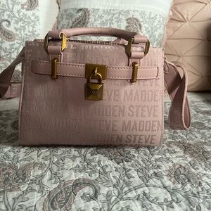 Steve Madden Blush Satchel with Gold Accents